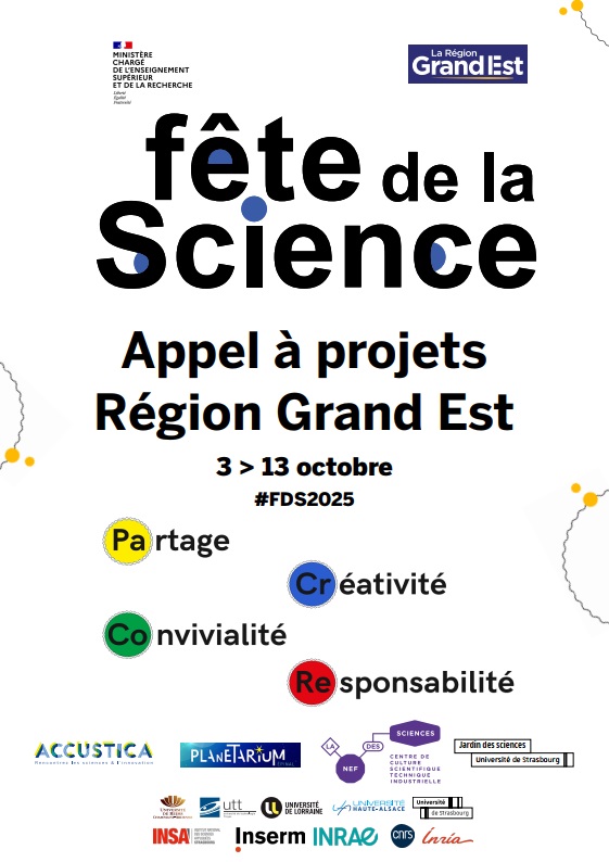 Appel à participation – Fête de la Science Grand Est 2025