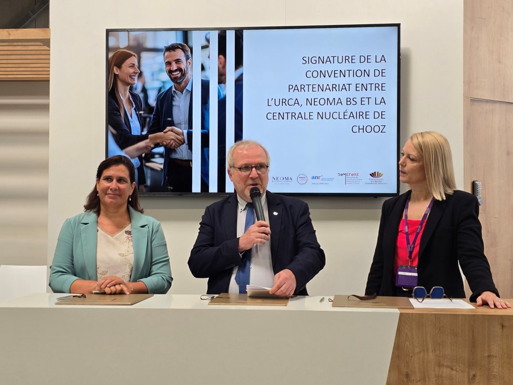L’URCA, NEOMA et la Centrale nucléaire de Chooz s’associent pour un projet pédagogique innovant dans le cadre de DeMETeRE