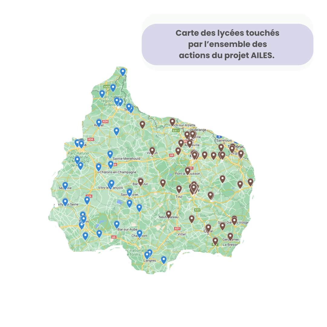Carte des lycées