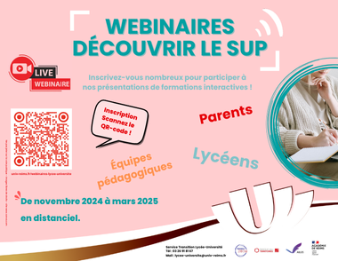 Accédez aux webinaires "Découvrir le sup"
