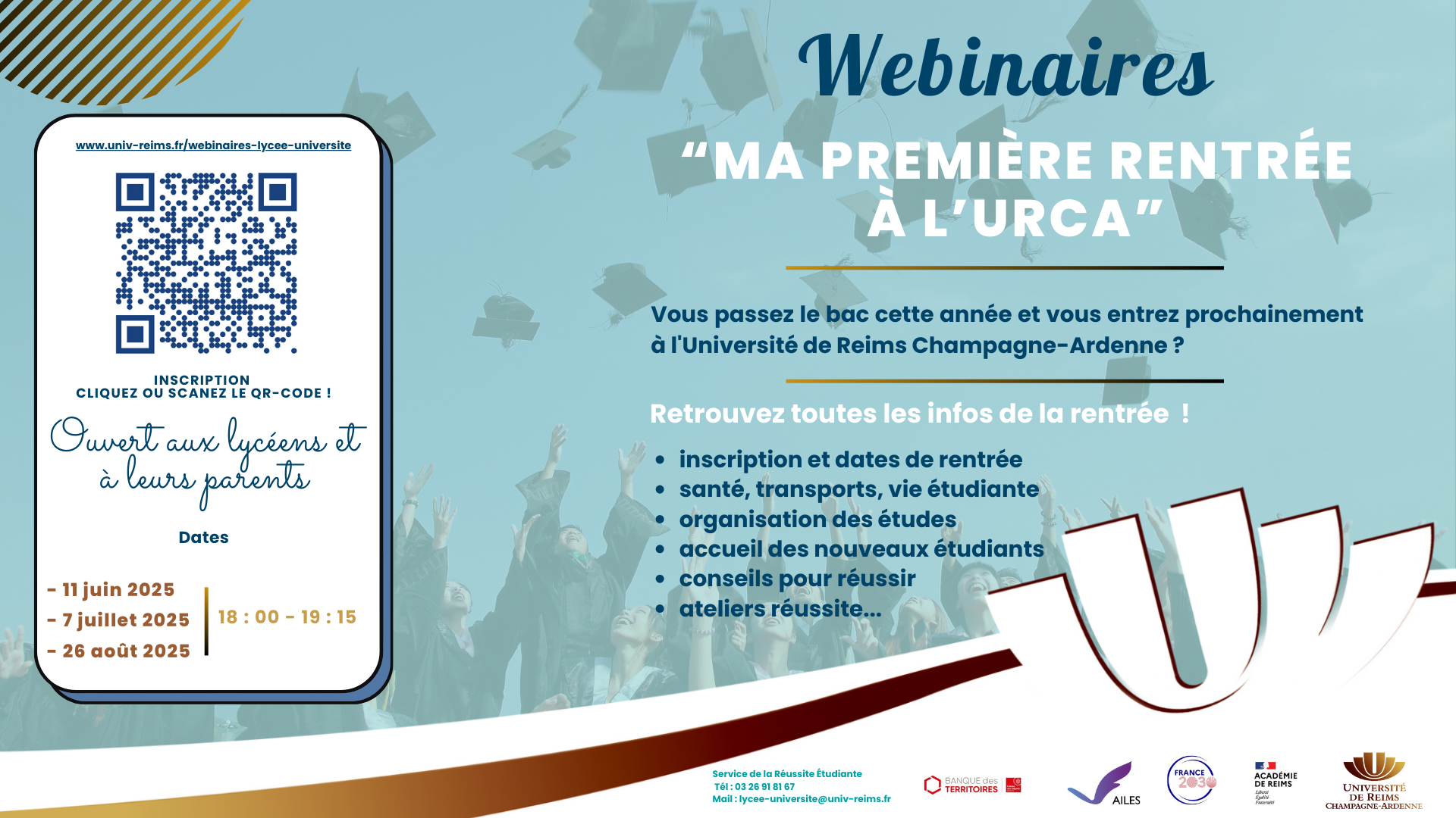 Webinaires "Ma première rentrée à l'URCA"