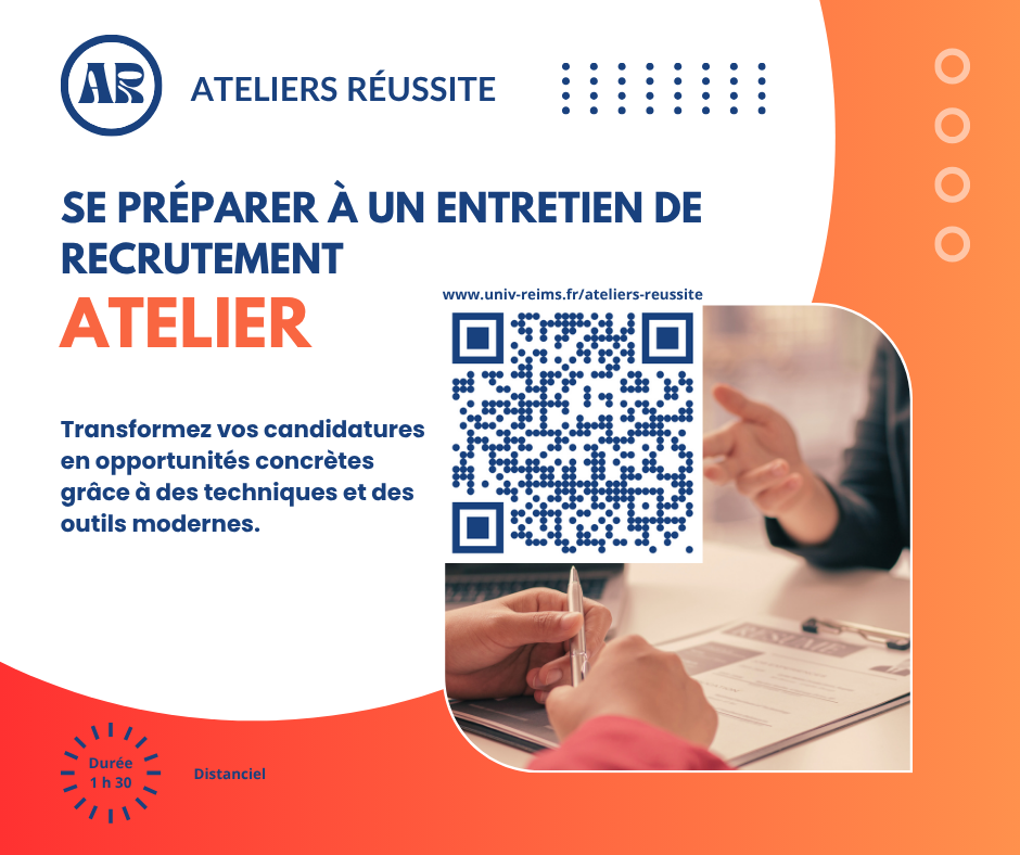 Atelier SE PRÉEPARER À UN ENTRETIEN DE RECRUTEMENT