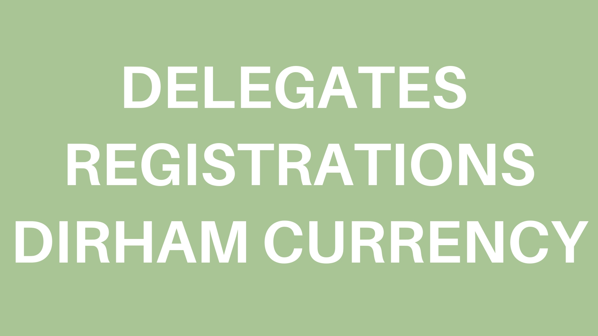 Delegates dirham