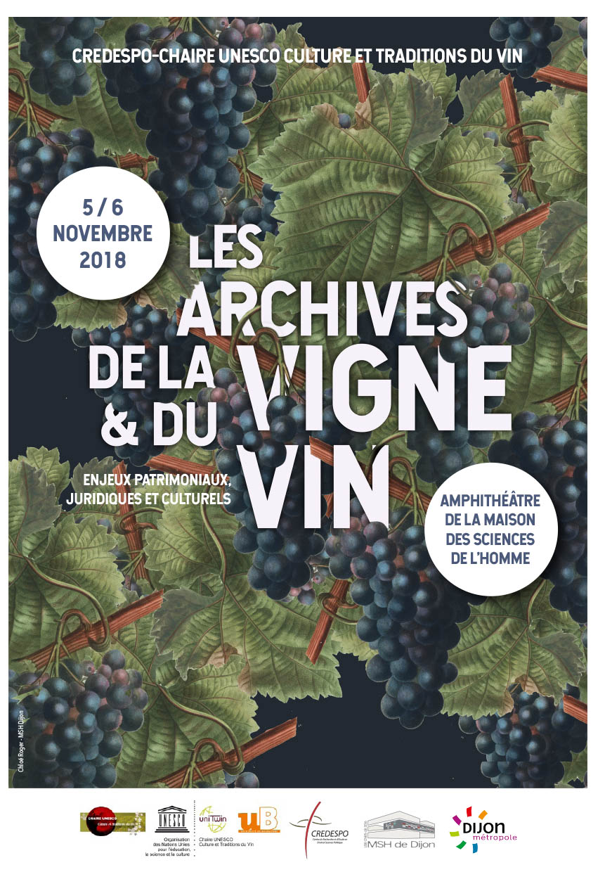 Colloque les archives de la vigne