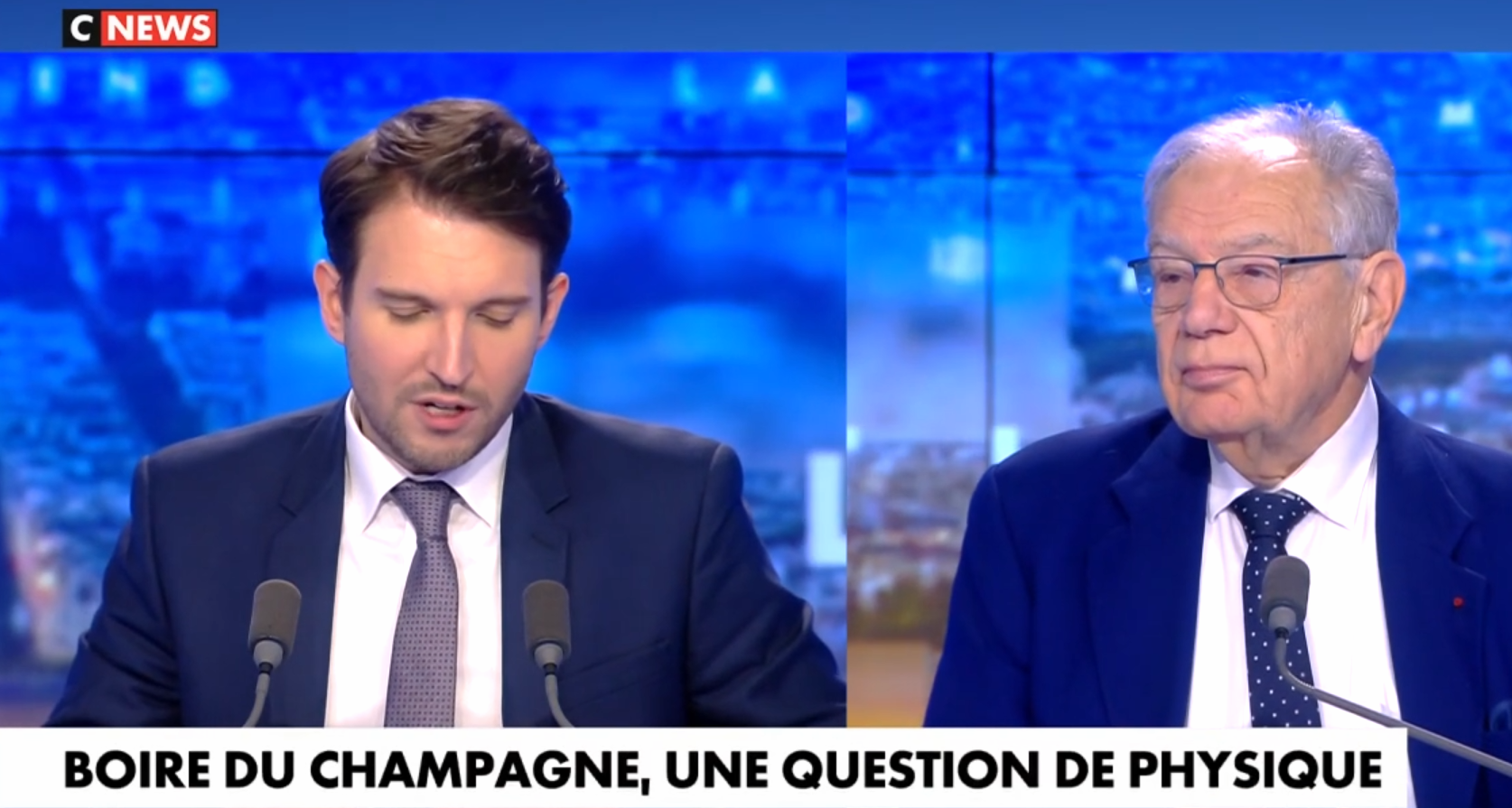 Boire du champagne, une question de physique expliquée par Michel Chevalet sur CNEWS