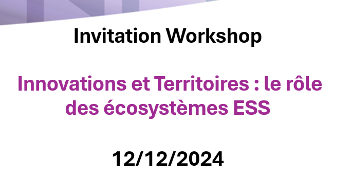 Innovations et Territoires : le rôle des écosystèmes ESS