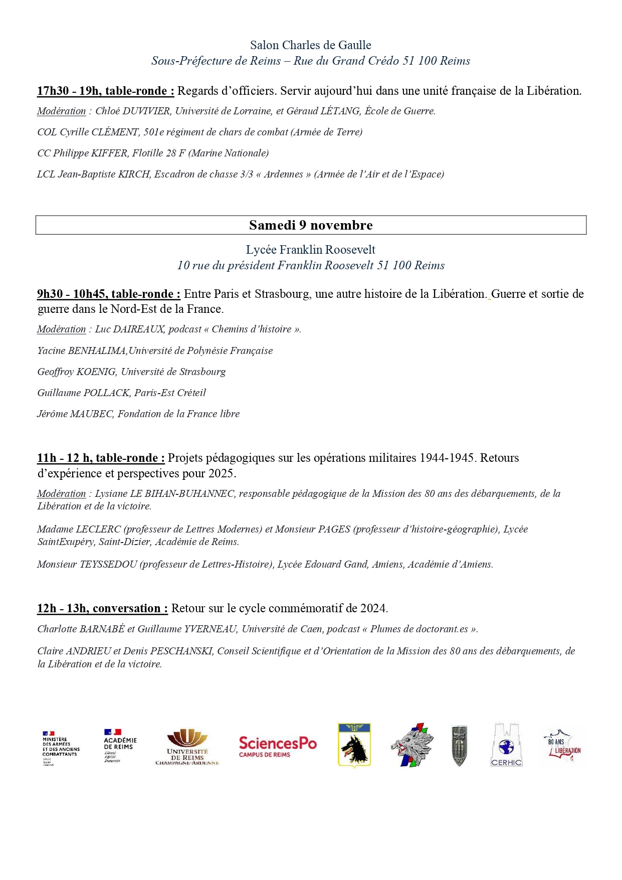 Programme des rencontres sur les combats 1944-45 page 2 (jpg, 615 ko)
