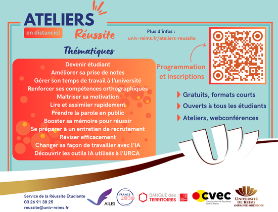 S'inscrire aux "Ateliers Réussite"
