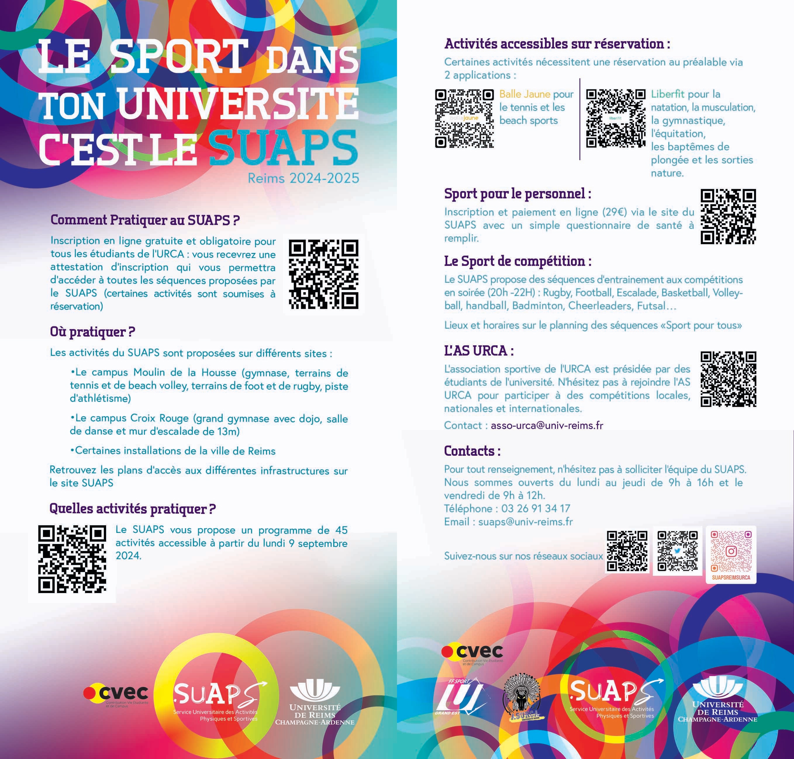 Plaquette SUAPS Reims 2024-2025