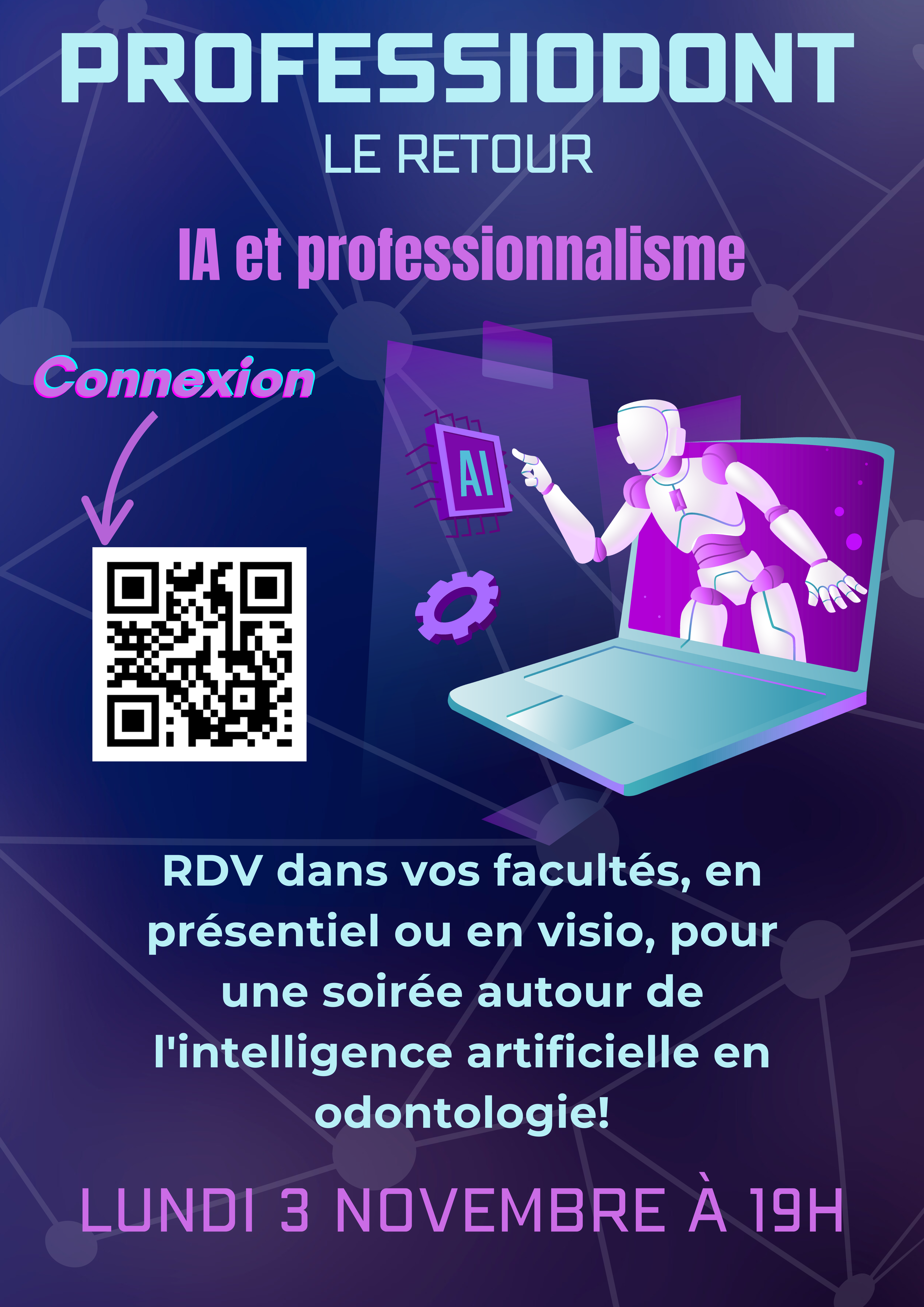 Affiche Professiodont IA et professionalisme 